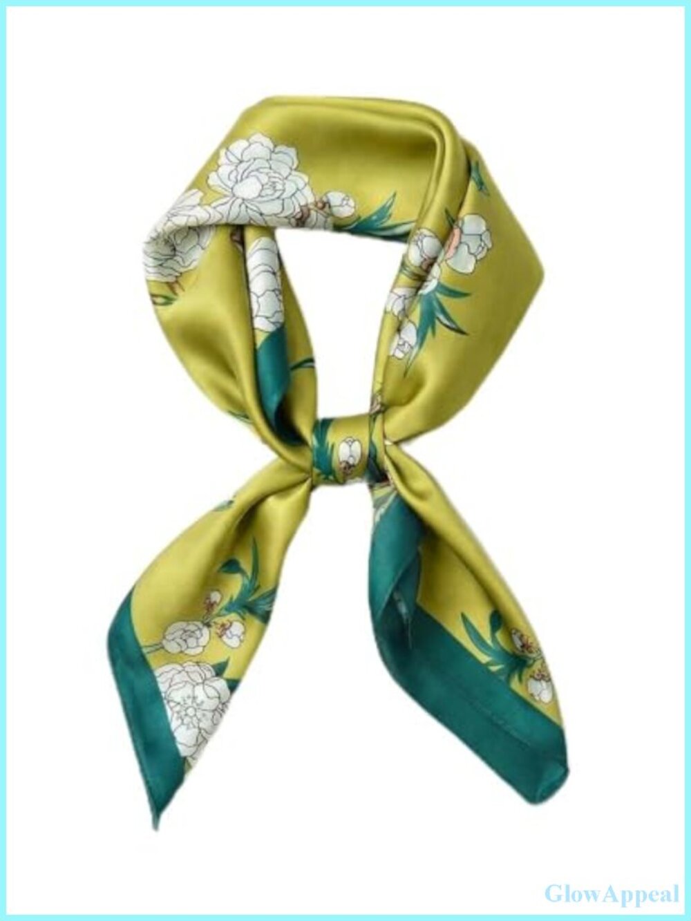 Women's Square Scarf 27.5 in Satin-Feel Polyester Lightweight Fashion Scarf for